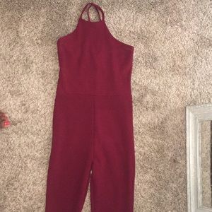 Burgundy jumpsuit